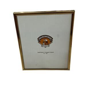 Vintage Frameworks USA Solid Brass Laquer Coated 8”x 10” Picture Frame